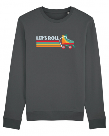 Let's Roll Skating Skater Vintage 70s 80s Anthracite