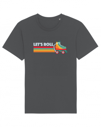 Let's Roll Skating Skater Vintage 70s 80s Anthracite