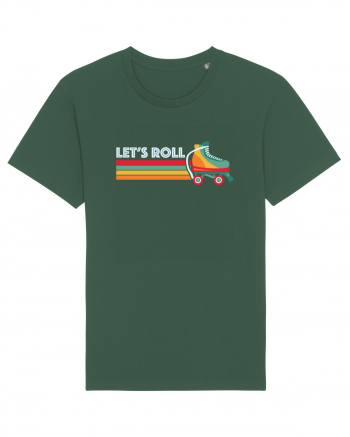 Let's Roll Skating Skater Vintage 70s 80s Bottle Green