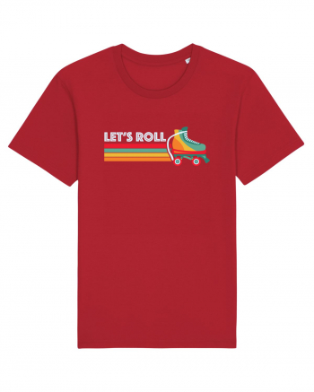 Let's Roll Skating Skater Vintage 70s 80s Red