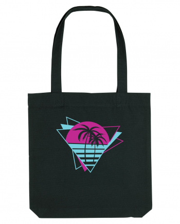 Palm Tree Retro 80s Black