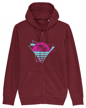 Palm Tree Retro 80s Burgundy