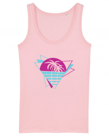 Palm Tree Retro 80s Cotton Pink