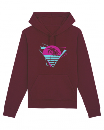 Palm Tree Retro 80s Burgundy