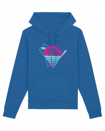 Palm Tree Retro 80s Royal Blue