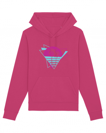 Palm Tree Retro 80s Raspberry