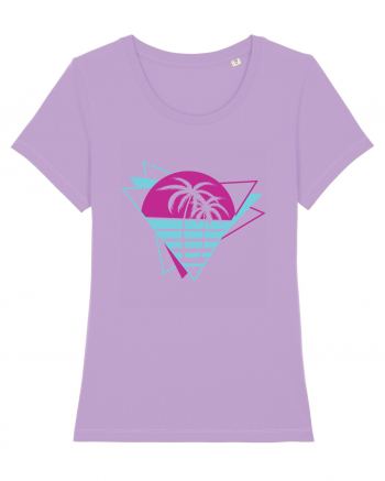 Palm Tree Retro 80s Lavender Dawn