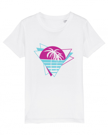 Palm Tree Retro 80s White