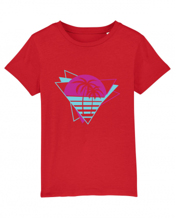 Palm Tree Retro 80s Red