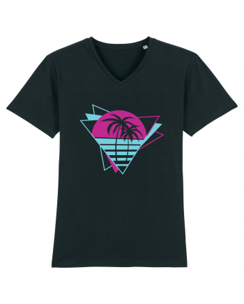 Palm Tree Retro 80s Black