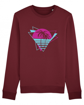 Palm Tree Retro 80s Burgundy