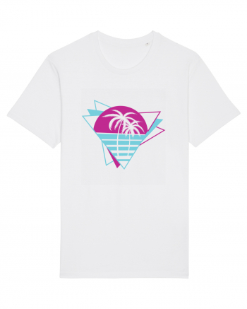 Palm Tree Retro 80s White