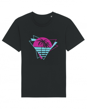 Palm Tree Retro 80s Black