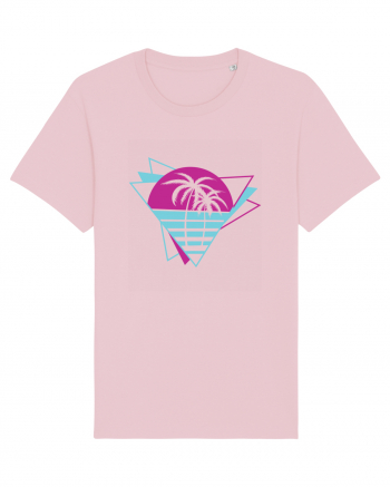 Palm Tree Retro 80s Cotton Pink