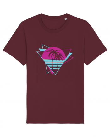 Palm Tree Retro 80s Burgundy