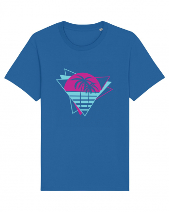 Palm Tree Retro 80s Royal Blue