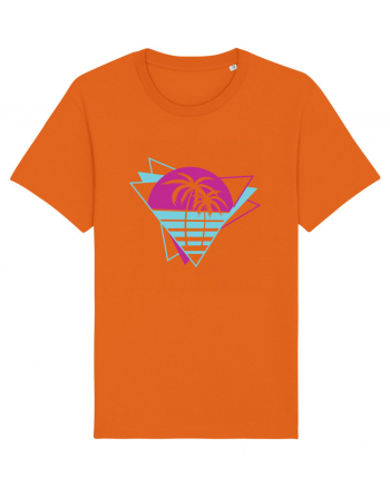 Palm Tree Retro 80s Bright Orange