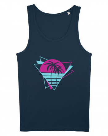 Palm Tree Retro 80s Navy