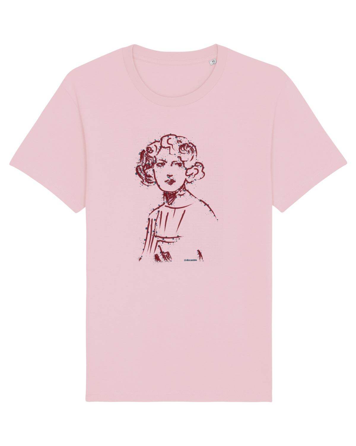 Tricou mânecă scurtă Unisex Rocker Cotton Pink