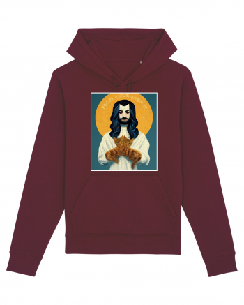 jesus cu pisici Burgundy