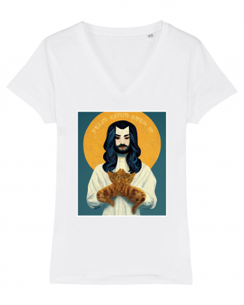jesus cu pisici White