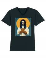 jesus cu pisici Tricou mânecă scurtă guler V Bărbat Presenter