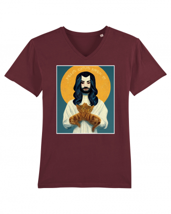 jesus cu pisici Burgundy