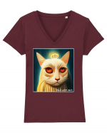 lord cats Tricou mânecă scurtă guler V Damă Evoker