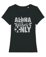 Aloha Vibes Only Tricou mânecă scurtă guler larg fitted Damă Expresser