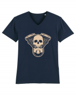 Skull Tricou mânecă scurtă guler V Bărbat Presenter