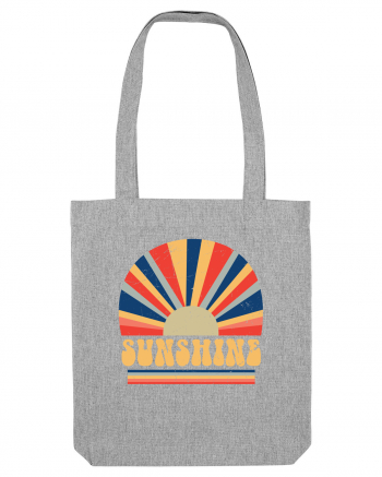 Retro 70s Style Hippie Sunshine Heather Grey