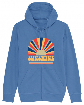 Retro 70s Style Hippie Sunshine Bright Blue