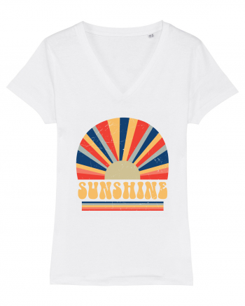 Retro 70s Style Hippie Sunshine White