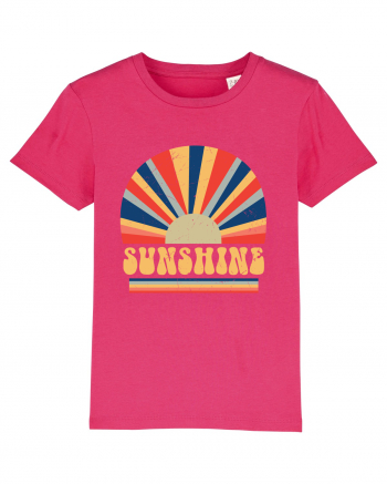 Retro 70s Style Hippie Sunshine Raspberry