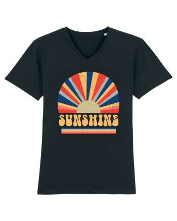 Retro 70s Style Hippie Sunshine Black