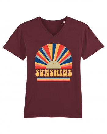 Retro 70s Style Hippie Sunshine Burgundy