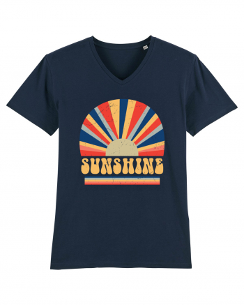 Retro 70s Style Hippie Sunshine French Navy