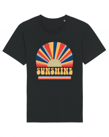 Retro 70s Style Hippie Sunshine Black