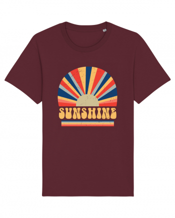 Retro 70s Style Hippie Sunshine Burgundy