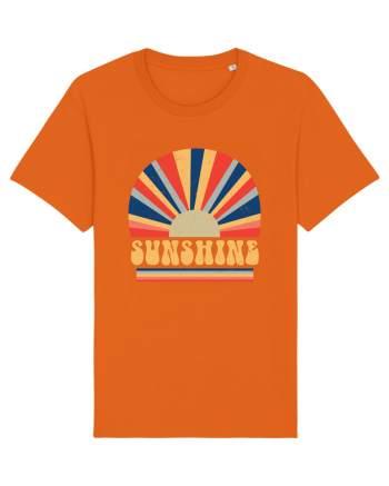 Retro 70s Style Hippie Sunshine Bright Orange