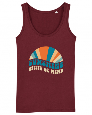 Sunshine State of Mind Retro Sunset Burgundy