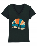 Sunshine State of Mind Retro Sunset Tricou mânecă scurtă guler V Damă Evoker