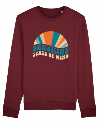 Sunshine State of Mind Retro Sunset Burgundy