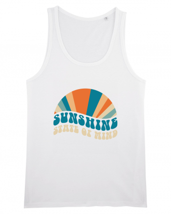 Sunshine State of Mind Retro Sunset White