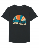 Sunshine State of Mind Retro Sunset Tricou mânecă scurtă guler larg Bărbat Skater