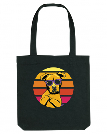 Thug Dog 80s Retro Style Black