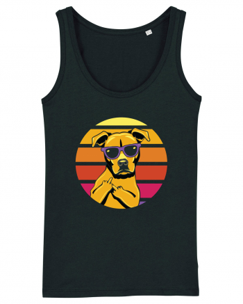 Thug Dog 80s Retro Style Black