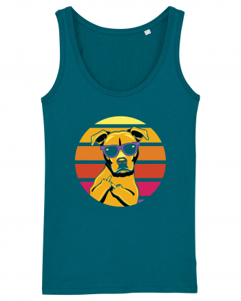 Thug Dog 80s Retro Style Ocean Depth