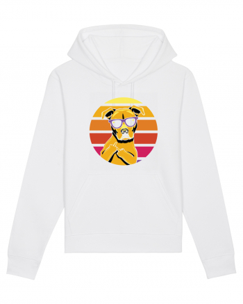 Thug Dog 80s Retro Style White