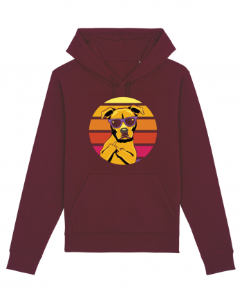 Thug Dog 80s Retro Style Burgundy